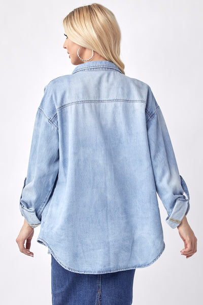 Risen Oversized Denim Shirt