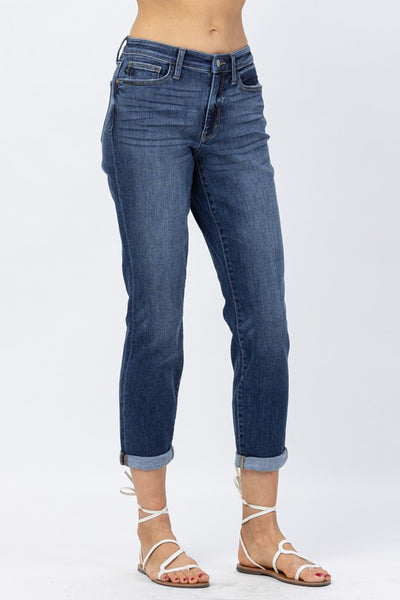 Judy Blue Core MR Cuffed Boyfriend Jean