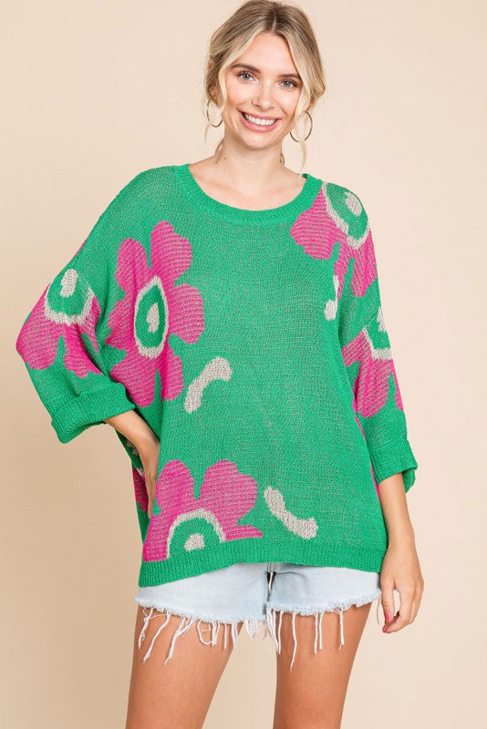 Big Bold Flower Sweater