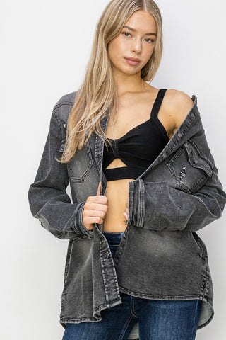 Risen Distressed Denim Jacket