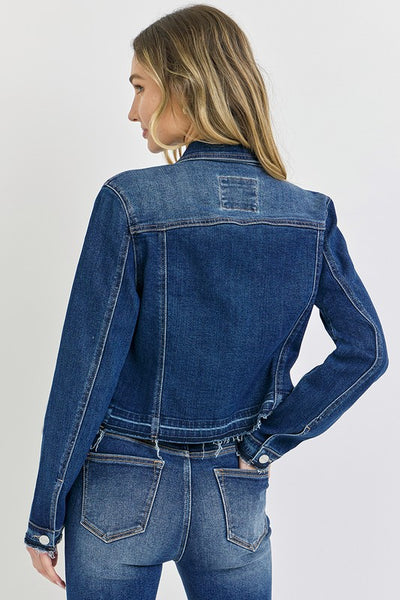 Risen Released Hem Detail Denim Jacket