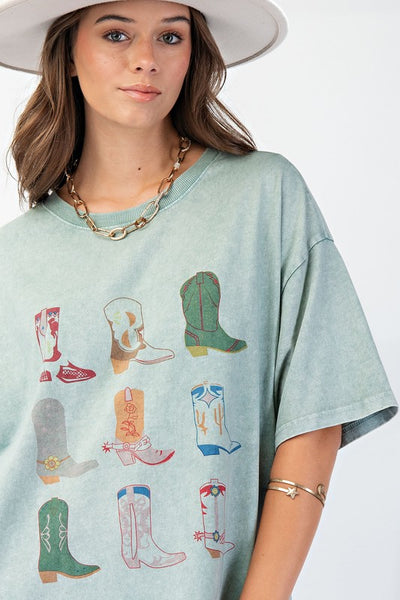 Boots In A Row Tee