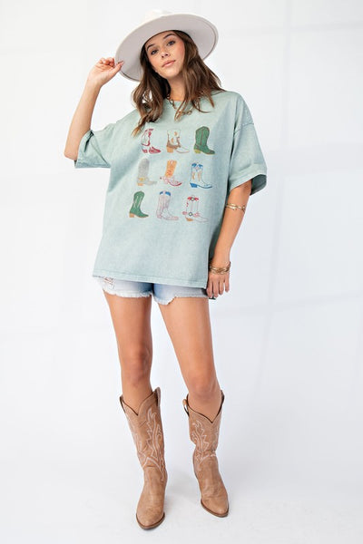 Boots In A Row Tee