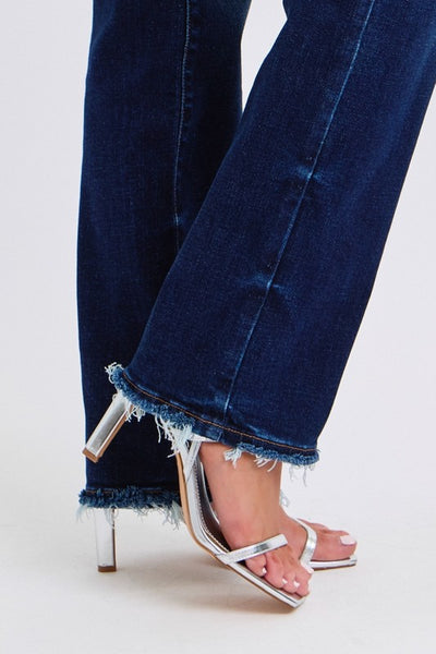 Judy Blue MR Straight Leg Fray Hem Jean