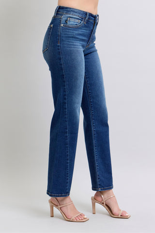 Judy Blue MR Straight Jean with Side Seam Detail