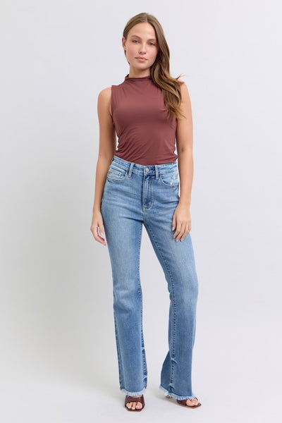 Judy Blue HW Bootcut with Fray Hem Jean