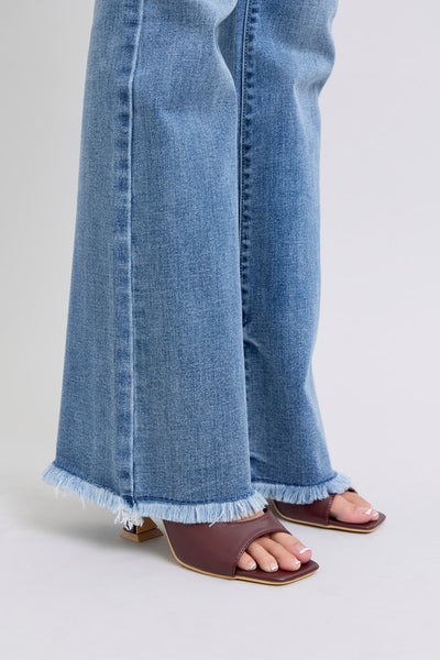 Judy Blue HW Bootcut with Fray Hem Jean