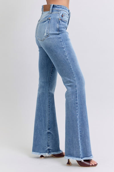 Judy Blue HW Bootcut with Fray Hem Jean