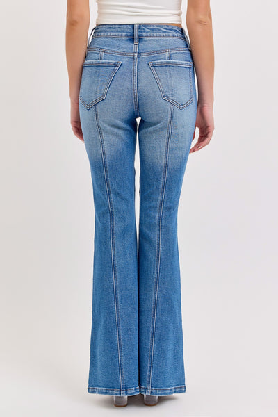 Cello High Rise Flare Jean w/Front Seam