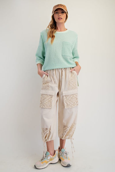 Crochet Mineral Washed Pant