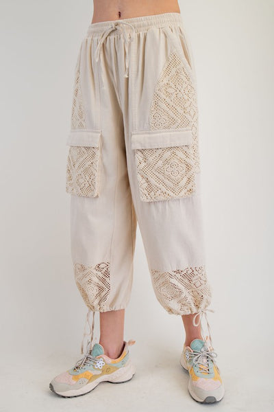 Crochet Mineral Washed Pant