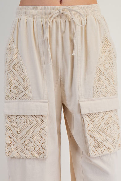 Crochet Mineral Washed Pant