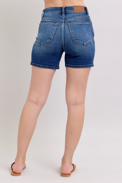 Judy Blue 2 Button Mid Length Dad Shorts