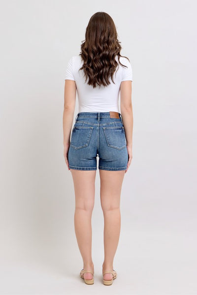 Judy Blue MR Tummy Control Mid Length Shorts