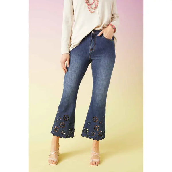 Eyelet Flower Jeans