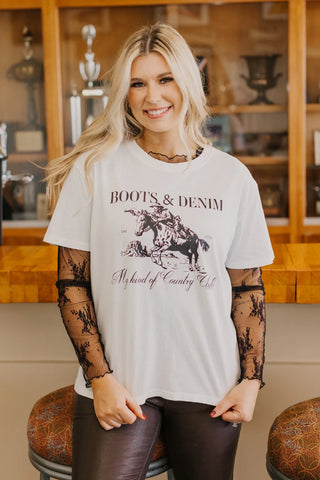 Boots & Denim Graphic Tee