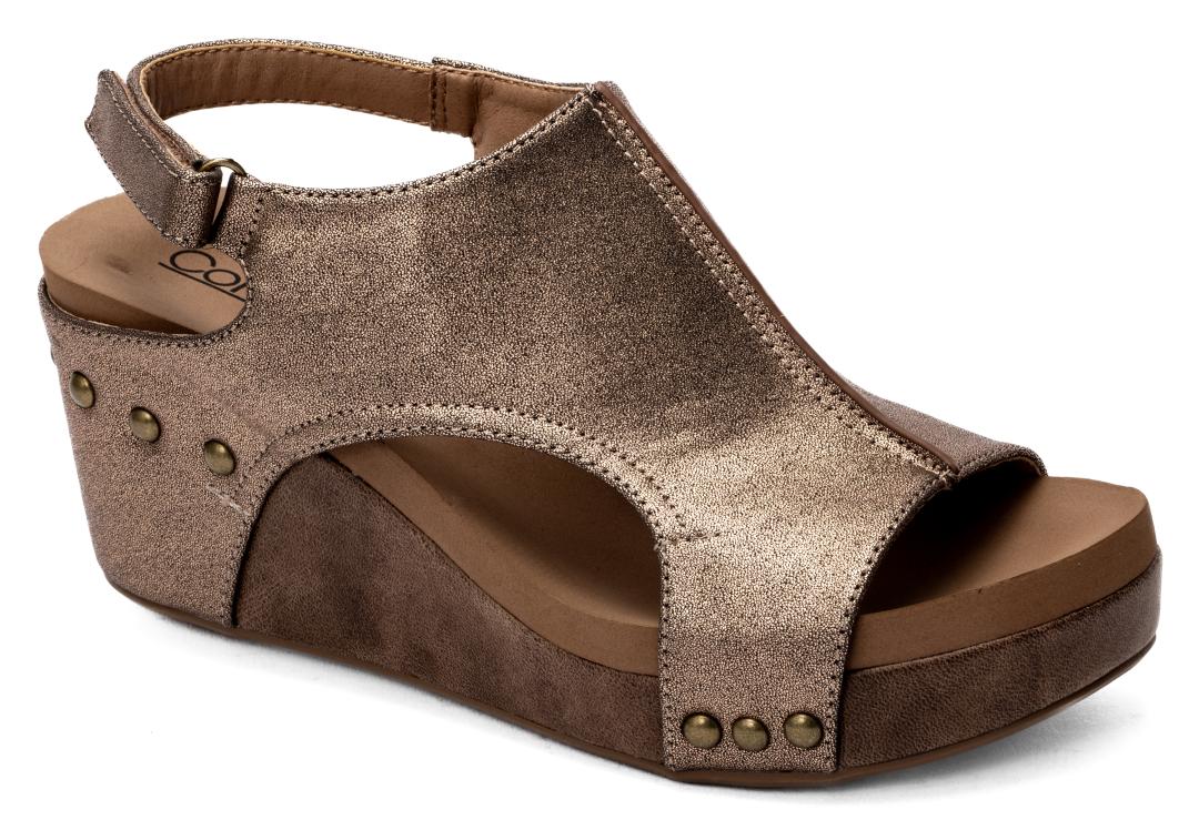 Corkys Carley Wedge Bronze Combo