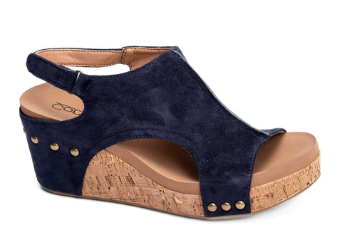 Corkys Carley Navy Faux Suede