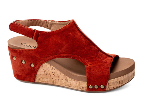 Corkys Carley Rust Faux Suede