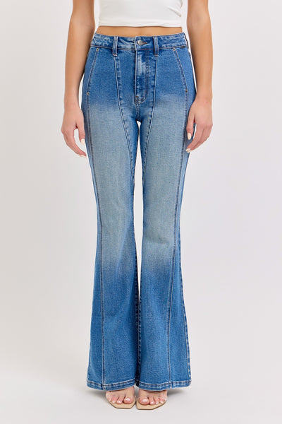 Cello High Rise Flare Jean w/Front Seam