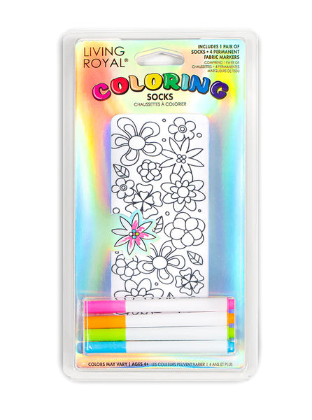 Coloring Sock Kit  by living Royal