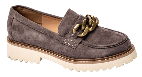 Corkys Literally Light Grey Faux Suede