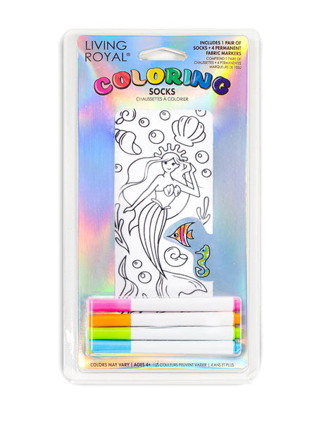 Coloring Sock Kit  by living Royal