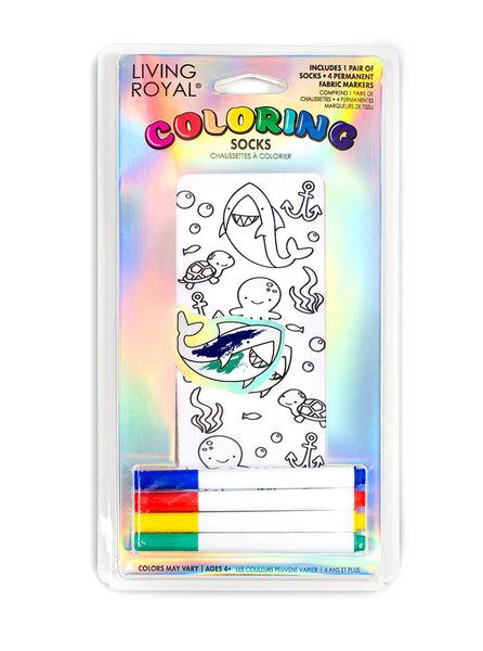 Coloring Sock Kit  by living Royal