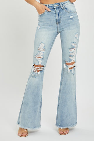 Risen HR Distressed Flare Jean