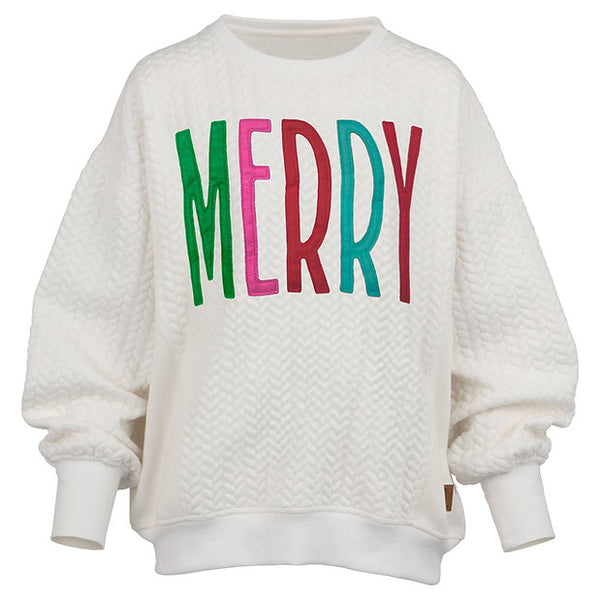 'MERRY' Applique Sweatshirt by Royce