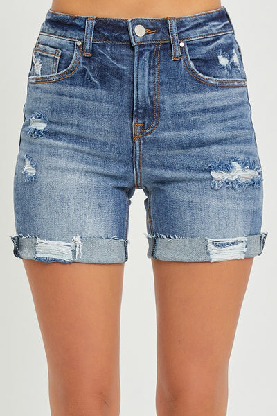 Risen HR Distressed Roll Up Cuff Shorts