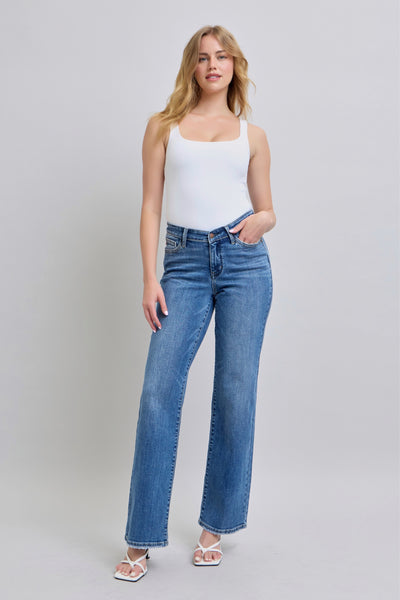 Judy Blue HW V-Front Vintage Straight Jean