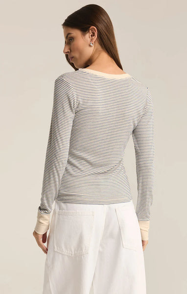 Z Supply Scarlett Stripe Rib Henley