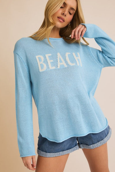 Baby Blue Beach Sweater