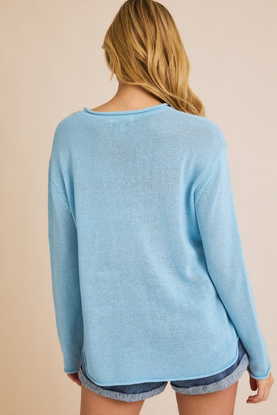 Baby Blue Beach Sweater