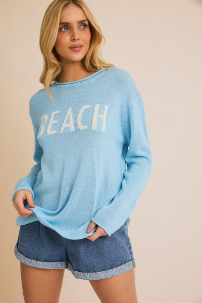 Baby Blue Beach Sweater