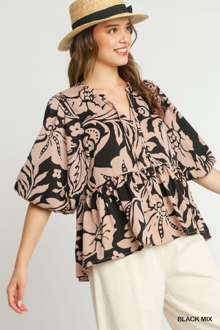 Midnight Bloom Top