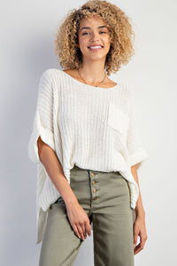 Boxy Knitted Sweater Top