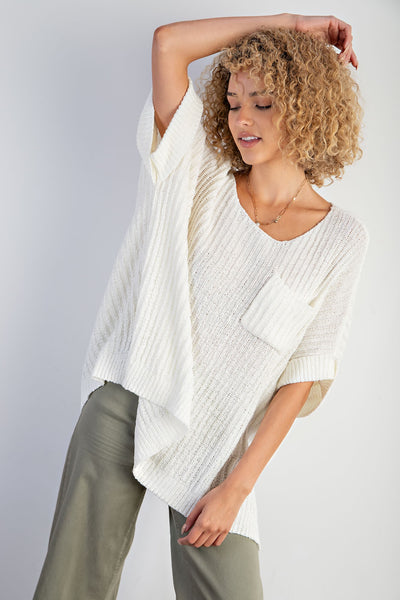 Boxy Knitted Sweater Top