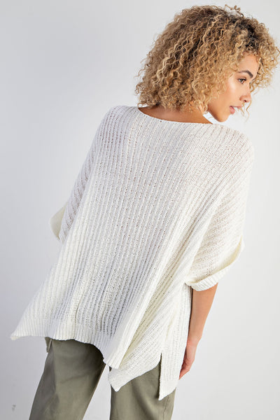 Boxy Knitted Sweater Top