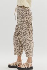 Leopard Print Barrel Jean