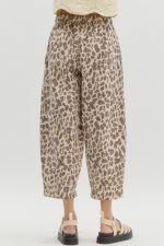 Leopard Print Barrel Jean