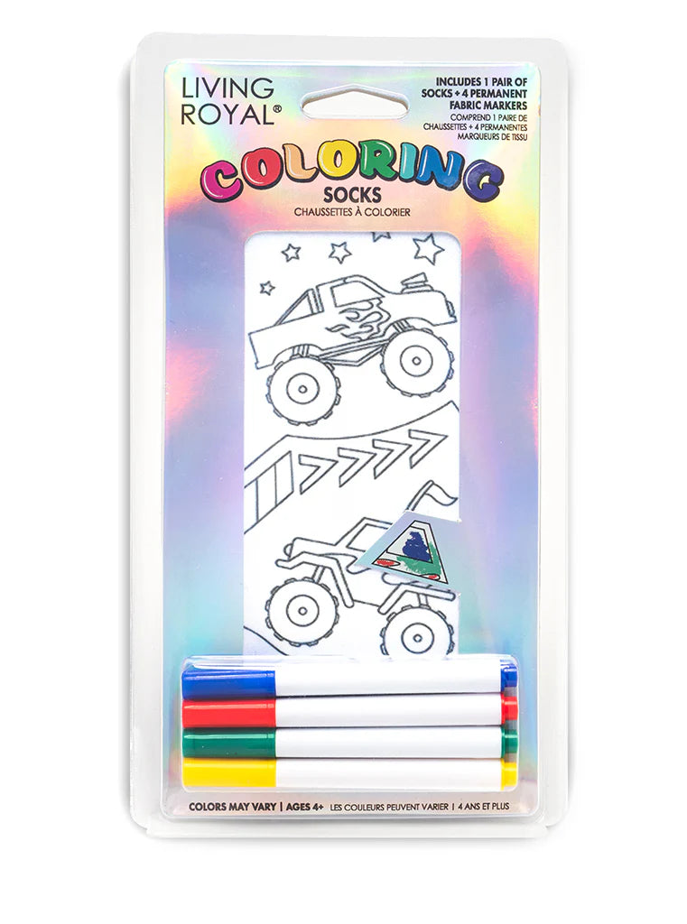 Coloring Sock Kit  by living Royal