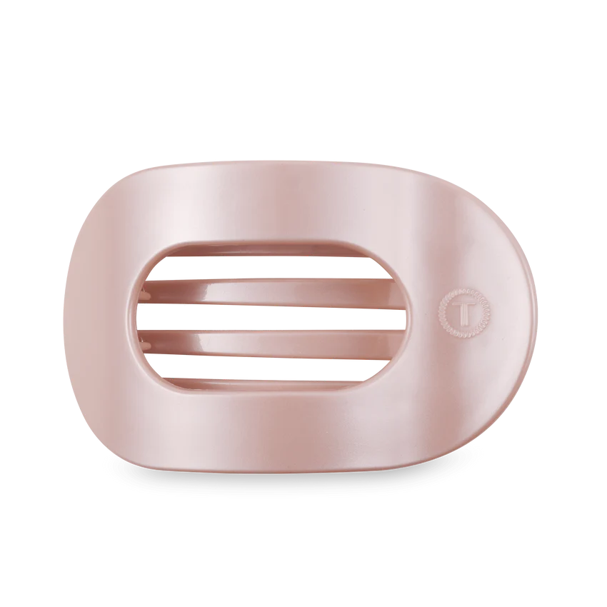 Teleties Pearly Pink Flat Round Hair Clip