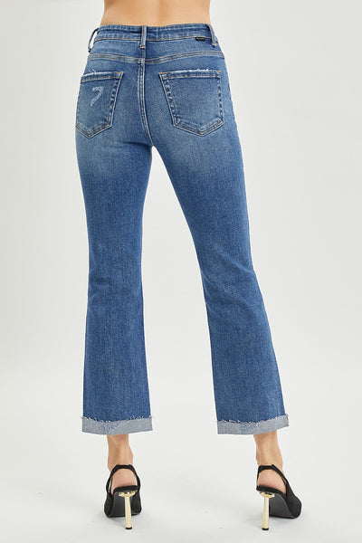 Risen HR Crop Straight Button Fly Jean