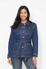 Judy Blue Mid Length Denim Utility Side Slit Jacket