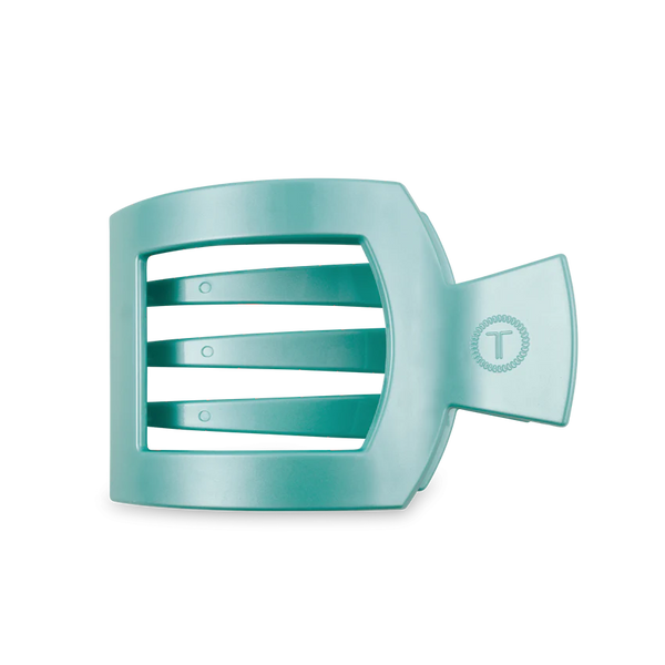 Teleties Totally Turquoise Flat Square Hair Clip